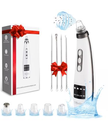 Tibobo Blackhead Remover Tools Pore Vacuum, Blackhead Remover Kit for Face Nose, Facial Pore Cleaner Pimple Popper Tool Kit, Blemish Acne Comedone Extractor Tool - 5 Suction Power/Probes