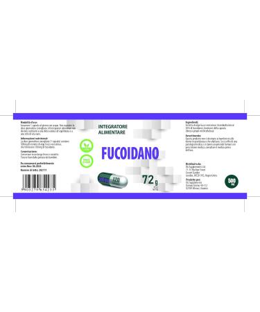 Fucoidan from Bladderwrack 500mg - 120 Vegan Capsules | High Strength, Gluten & GMO Free - Buy Online on GoSupps.com