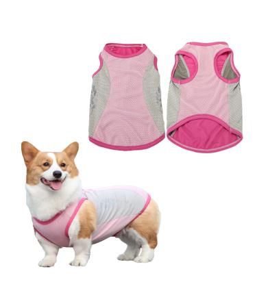 Dog cooling vest summer cool and convenient dog coat breathable mesh dog jacket with reflector strips light dog ice cooling T-shirts for small to medium-sized dogs (XL pink) XL Rosa - Buy Online on GoSupps.com