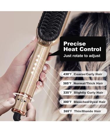 FURIDEN Hot Straightening Brush for Black Women | Ionic Hair Straightener & Cepillo Alisador de Cabello Gold - Buy Online on GoSupps.com