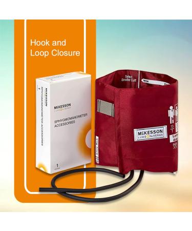 McKesson LUMEON Nylon Blood Pressure Cuff - Burgundy Adult Medium 34-50 cm - 1 Count - Buy Online on GoSupps.com