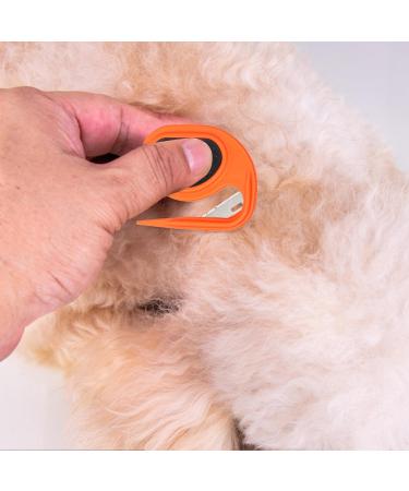 Pet Knotting Comb with Steel Blade De Knotting Comb for Dogs Pet Grooming Brush Dematting Comb Hair Removal Tangles for Dogs Cats (1PCS Orange) - Buy Online on GoSupps.com