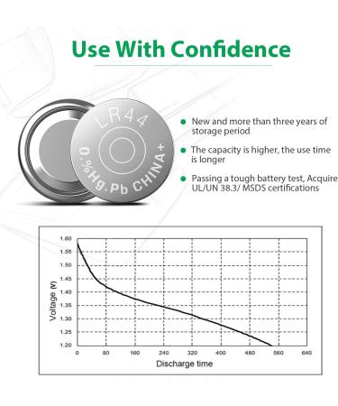 Buy LiCB 20 Pack LR44 AG13 357 303 SR44 1.5V Button Coin Cell Batteries - Long Lasting Power for All Devices - Buy Online on GoSupps.com