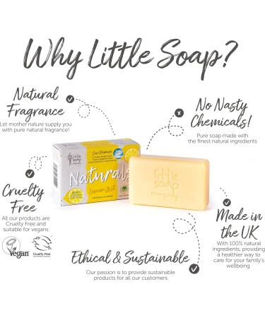 Little Soap Company Naturals Range Bar Soap Refreshing Cleansing Soap bar Natural Eco Friendly Body & Hand Soap - Lemon Zest - Pack Of 2 - Buy Online on GoSupps.com
