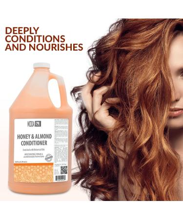 MODA Moisturizing Conditioner - Honey Almond - 128 Oz | Strengthens Hydrates & Adds Volume for All Hair Types - Buy Online on GoSupps.com