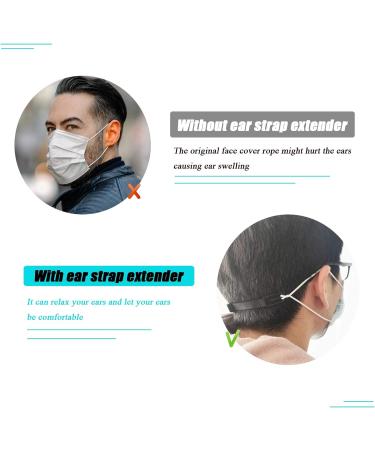 10pcs Black Mask Extenders | Ear Saver Anti-Slip Straps for Kids & Adults - Buy Online on GoSupps.com