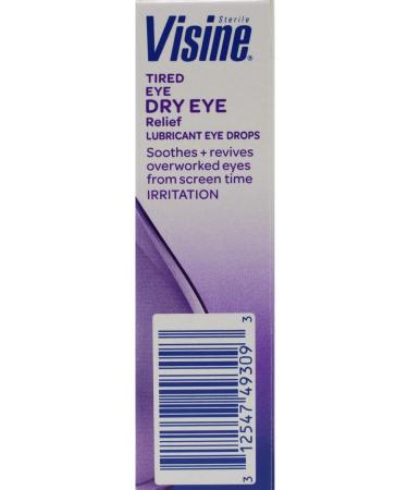 Visine Dry Eye Relief - Moisturizing & Soothing Eye Drops for Irritated Eyes 0.5 fl. Oz (Pack of 3) | International Shipping Available - Buy Online on GoSupps.com