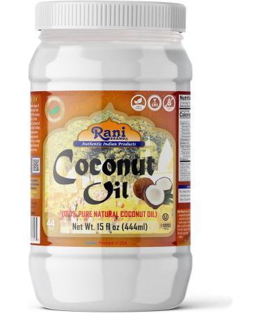 Rani Coconut Oil (100% Pure Natural Coconut Oil) 15 fl oz (444ml) Pack of 12 Cold Pressed NON-GMO | Gluten Free | Kosher | Vegan | 100% Natural | Packed in USA Coconut Oil 15 Fl oz (Pack of 12) - Buy Online on GoSupps.com