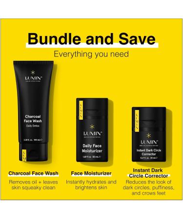 Lumin Men's Skincare Set - Burnout Buster Trio for Dry Skin & Dark Circles | 2-Month Supply - International Shipping Available - Buy Online on GoSupps.com