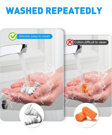 Buy Noise Cancelling Ear Plugs for Sleeping | Reusable Soft Silicone Earbuds | 40dB Noise Reduction for Sensitivity & Travel - Buy Online on GoSupps.com