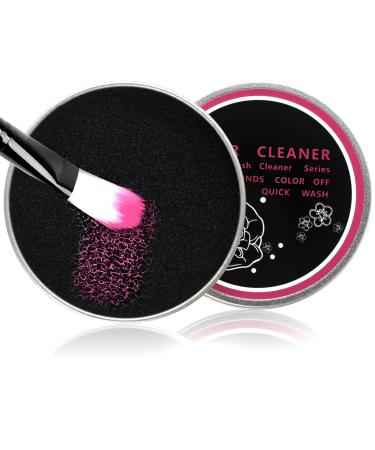 Color Removal Sponge Dry Makeup Brush Quick Cleaner Sponge Removes Shadow Color from Your Brush without Water or Chemical Solutions Compact Size for Travel Black Cleaner sponge*1