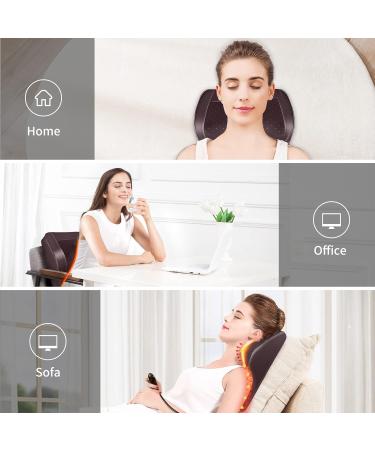 Omassa 3D Shiatsu Neck Massager with Heat - Muscle Pain Relief Device for Back Legs | Perfect Gift for Men & Women - R8 Brown - Buy Online on GoSupps.com
