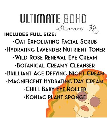 Ultimate Boho Top Skincare Kit | Natural Facecare Set for Women | Cleanser Moisturizer & Eye Cream | Hydrating Facial Kit & Birthday Gifts - Buy Online on GoSupps.com