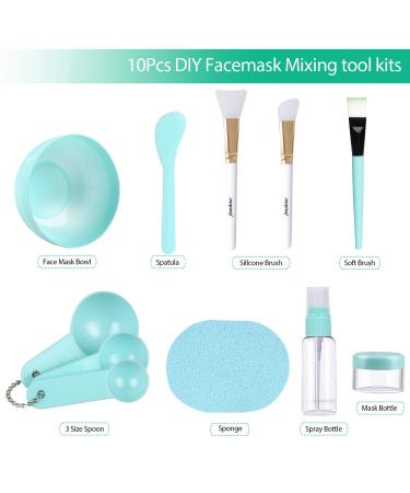10PCS Face Mask Mixing Bowl Set - Silicone Brushes & Spatulas for DIY Facial Masks - Buy Online on GoSupps.com