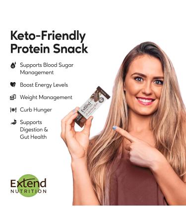 Extend Sugar Free Protein Bars, Perfect Diabetic Snacks, High Protein and Fiber, Hunger Control & Steady Energy, Low Carb, Keto Friendly, Chocolate Peanut Butter, 12 Count - Buy Online on GoSupps.com