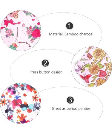 Heallily Ladies 5pcs Charcoal Menstruation Pads - Sanita Panty Liners for Regular to Heavy Flow | Eco-Friendly Cloth Pads - Buy Online on GoSupps.com