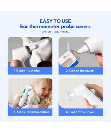 120X Disposable Ear Thermometer Probe Covers - Compatible with Braun - 0% BPA Lens Filters & Refill Caps - Buy Online on GoSupps.com