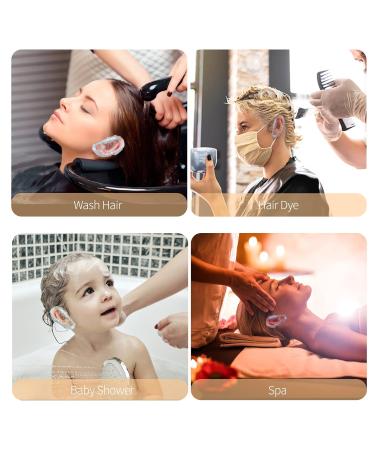 WOSHOP 200 Pack Clear Disposable Ear Protectors - Waterproof Ear Covers for Bathing, Hair Dye, and Shower - Plastic Ear Caps - Buy Online on GoSupps.com
