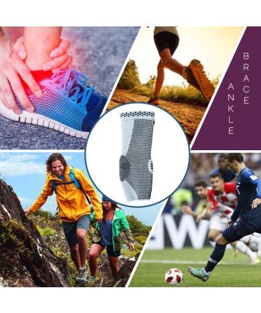 Neotech Care Ankle Support Sleeve - Bamboo Fiber Knitted Fabric - Medium Compression - Grey (Size XS) - for Sports, Exercise, Gym - Unisex - Buy Online on GoSupps.com