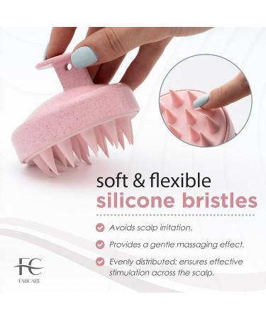 Fabcare Scalp Massage Brush for Hair Growth | Eco-Friendly Wheat Straw & Silicone | Scalp Peeling for All Hair Types | Boost Blood Circulation & Treat Dry Scalp - Buy Online on GoSupps.com