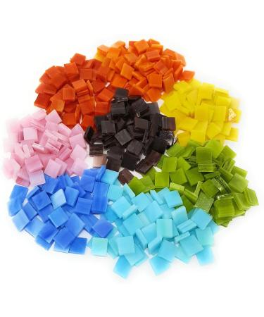 480 Piece Colorful Mosaic Tiles Pack - Assorted Stained Glass DIY Supplies in 8 Colors - Buy Online on GoSupps.com