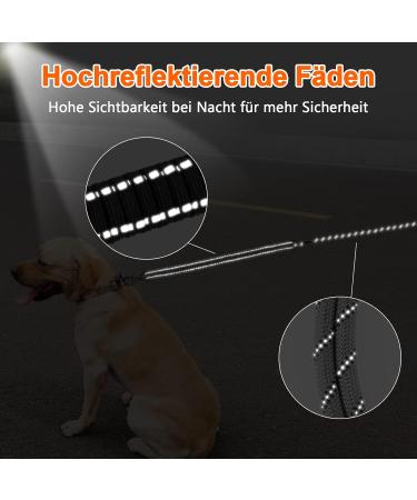 Buy Aystkniet Shock-Absorbing Bungee Tow Leash for Dogs | 3m 5m 10m 15m 20m | Padded Handle Reflective Threads & Lockable Hooks | Ideal for Medium & Large Dogs - Buy Online on GoSupps.com