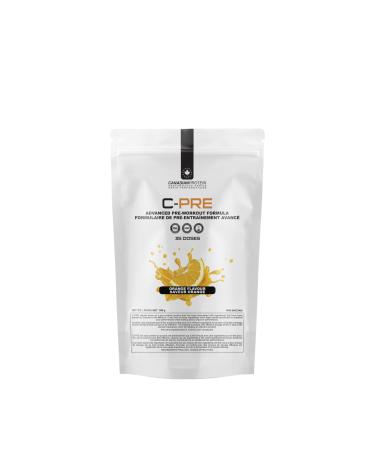 Canadian Protein C-PRE Advanced Pre-Workout Formula | 30 Doses of Orange Flavoured Scientifically Proven Pre-Workout Supplement Powder Increases Energy and Power Improves Focus