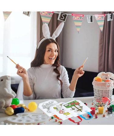 24 Pcs Easter Party Favors Non Woven Bags Reusable Coloring Easter DIY Crafts Party Bags Easter Candy Bags for Easter Party Supplies - Buy Online on GoSupps.com