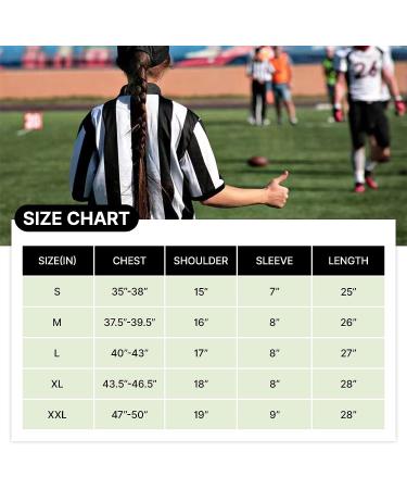 Women's Official Referee Shirt Black & White Stripe | Short Sleeve Jersey for Basketball, Football, Hockey | V-Neck, Small - Buy Online on GoSupps.com