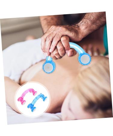 Lurrose 2-in-1 Muscle Roller Stick - Deep Tissue Massage & Acupressure Tool for Body Care - Multi-Purpose Roller with Four Wheels - Perfect for Self-Massage & Golf Use (14x8cm) - Buy Online on GoSupps.com