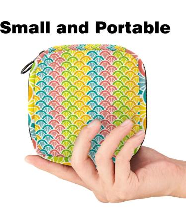 Colorful Peacock Napkin Storage Bag - Stylish Menstrual Cup Carrier for Teens & Women - Buy Online on GoSupps.com