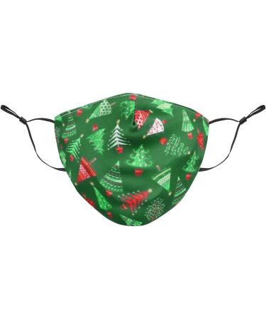 Deholifer 5-Piece Christmas Fabric Face Mask Set for Adults | Washable Cotton Mouth & Nose Protection | Adjustable & Luminescent Design - Buy Online on GoSupps.com