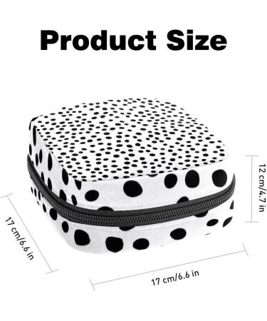 Black White Doodle & Dots Period Pouch - Portable Tampon Storage Bag for Teens - Feminine Product Organizer & First Period Gift - Multicoloured - Buy Online on GoSupps.com