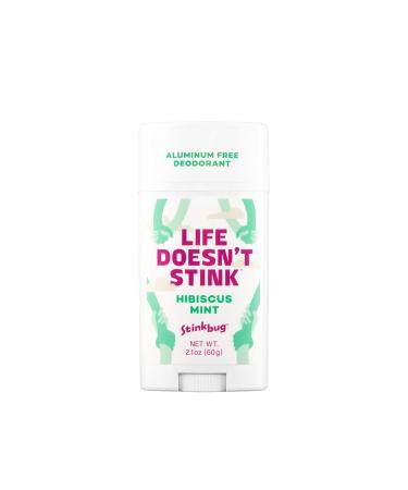 Natural Organic Deodorant Stick Hibiscus Mint Scent  Made with Coconut Oil and Essential Oils  Aluminum Free Deodorant by Stinkbug Naturals  2.1 Ounce