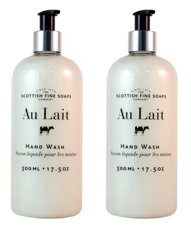 Scottish Fine Soaps Au Lait Liquid Hand Wash - 500ml/17.5 oz (2-Pack) - Buy Online on GoSupps.com