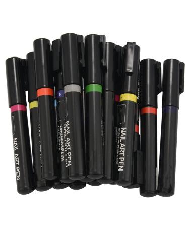 Tlily Nail Art Pen 16 Colors Set Nail Pens Art for 3D Nail Art DIY Decoration Nail Polish Pen Set 3D Design Nail Paint Pens