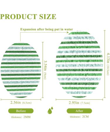 3-Pack Cleaning Kitchen Sponges Oval Green Stripes Kitchen Cellulose Dishwashing Wood Pulp Cotton - Buy Online on GoSupps.com