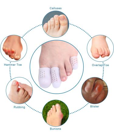 Bonuci 40-Piece Silicone Toe Protectors - Pain Relief for Ingrown Toenail & Corns - Breathable Toe Caps for Men & Women - 3 Sizes Available - Buy Online on GoSupps.com