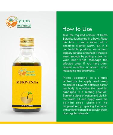 Herbs Botanica Murivenna Oil | Ayurvedic Herbal Oil for Joint & Muscle Relief | Treat Sprains & Cramps | 200ml - Buy Online on GoSupps.com
