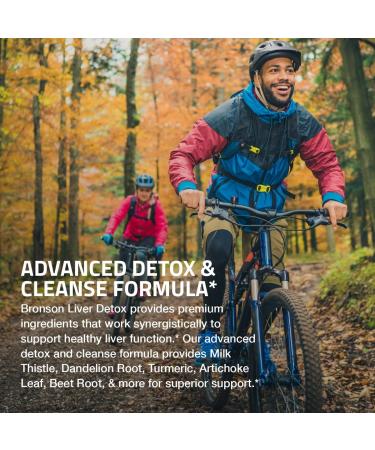 Bronson Liver Detox Advanced Detox & Cleansing Formula - 180 Vegetarian Capsules - Buy Online on GoSupps.com