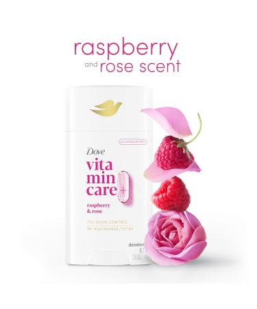 Dove VitaminCare+ Aluminum Free Deodorant Stick for 72H Odor Protection Raspberry & Rose Breathable Deodorant for Women 2.6 oz Raspberry + Rose 2.6 Ounce (Pack of 1) - Buy Online on GoSupps.com