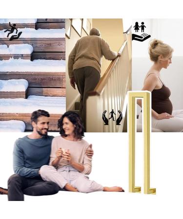 Metal Railings U-Shaped Stair Handrail Indoor Wall Mounted Squar Transitional Banister Non-Slip Metal Railing - Buy Online on GoSupps.com