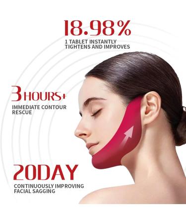 Double chin lifting face mask V line lifting mask for double chin tightening V-shape mask V-line face shaping mask slimming lifting firming double chin treatment mask 5 pieces facial mask - Buy Online on GoSupps.com