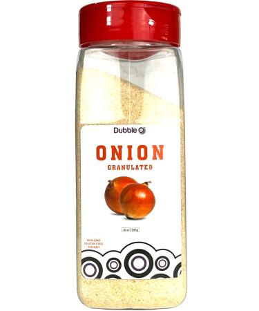 Granulated Onion - 10 oz. - Non GMO, Kosher, Halal, and Gluten - Dubble O Brand