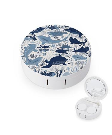 Contact Lens Case Turtle Octopus Pattern Theme Portable Travel Contact Lens Box Contact Lens Storage Box