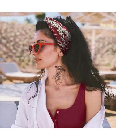 Kavya Boho Headband for Women - Wide Elastic Leopard Print Hair Strap | Multi-Colored Yoga & Sport Hairband - Buy Online on GoSupps.com