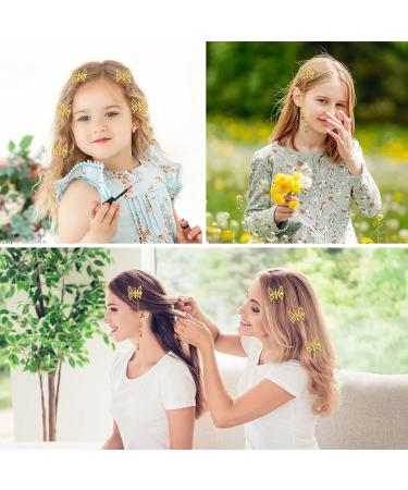 3D Moving Butterfly Hair Clips - Set of 12 Gold Hollow Tassel Hairpins for Women and Girls - Cute Butterfly Hair Accessories - Style 1 - Buy Online on GoSupps.com