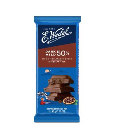 E. WEDEL Chocolate Bars and Tablets - Dark Mild Chocolate 50% (1 Pack )