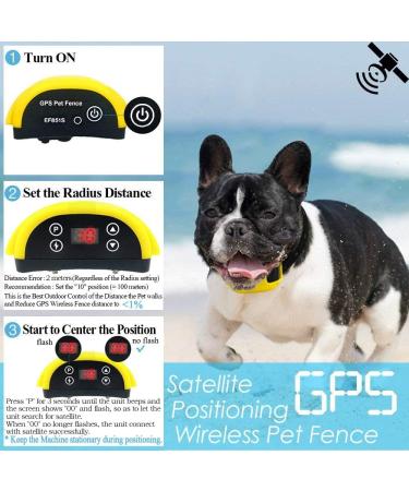AngelaKerry Wireless Dog Fence System with GPS Outdoor Pet Containment System Rechargeable Waterproof Collar 850YD Remote for 15lbs-120lbs Dogs (1pc GPS Receiver by 1 Dog) - Buy Online on GoSupps.com
