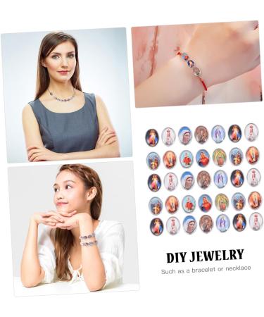 VILLCASE 40pcs Religious Figure Jewelry Decorative Beads Necklace Medal Beads Religious Charms Crucifix Beads Catholic Jewelry Accessories Necklace Cross Alloy Jesus Miss Scattered Beads - Buy Online on GoSupps.com